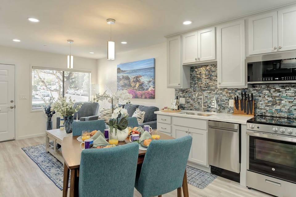 Living Room, Dining Area and Kitchen