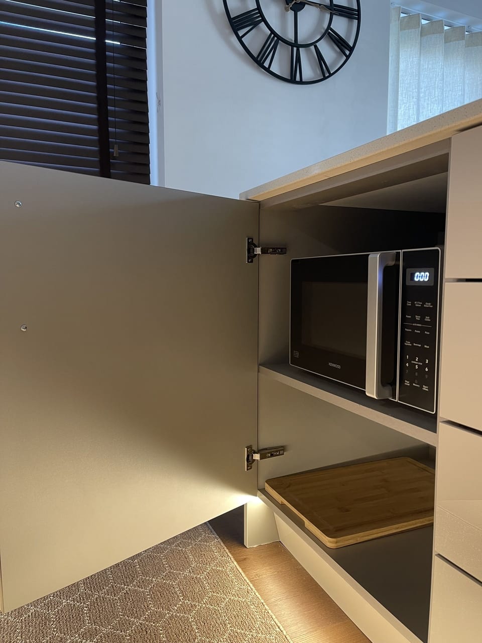Island cabinet with microwave 