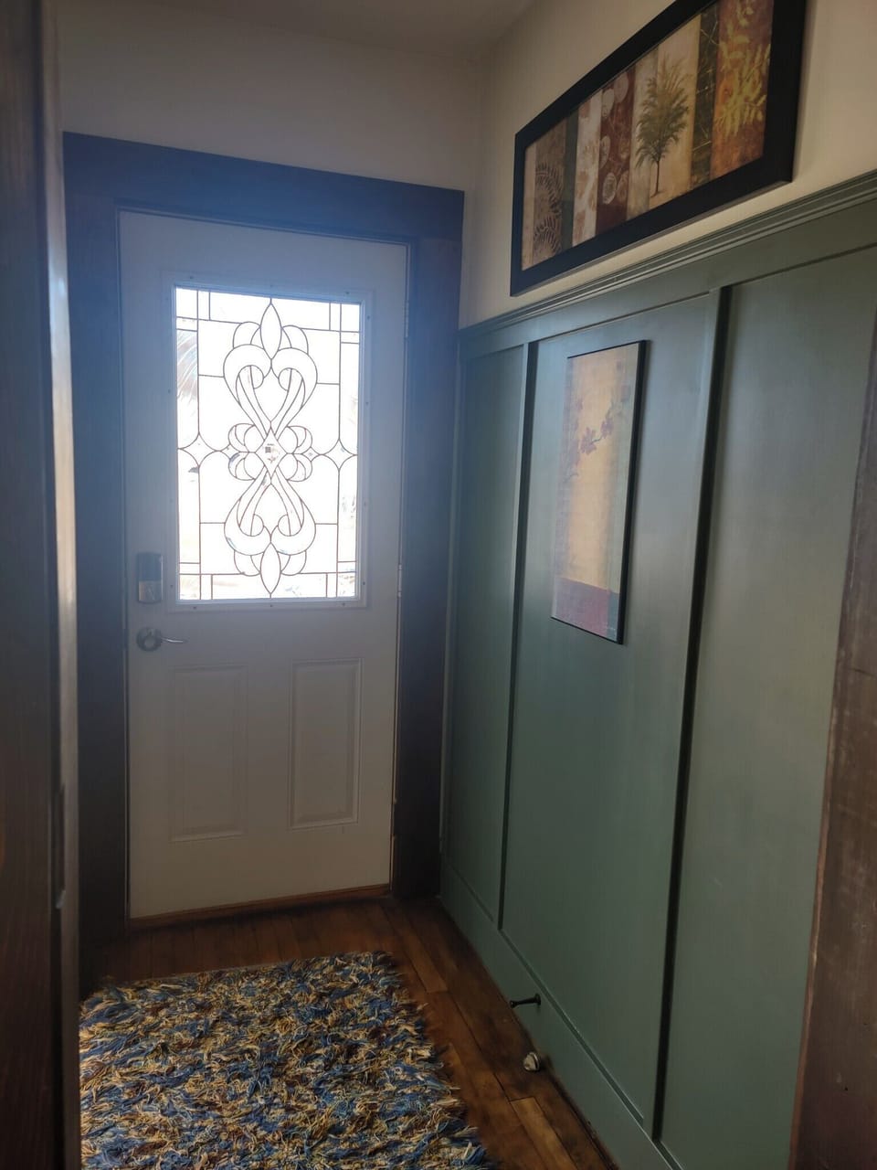 Hallway view to the front door.