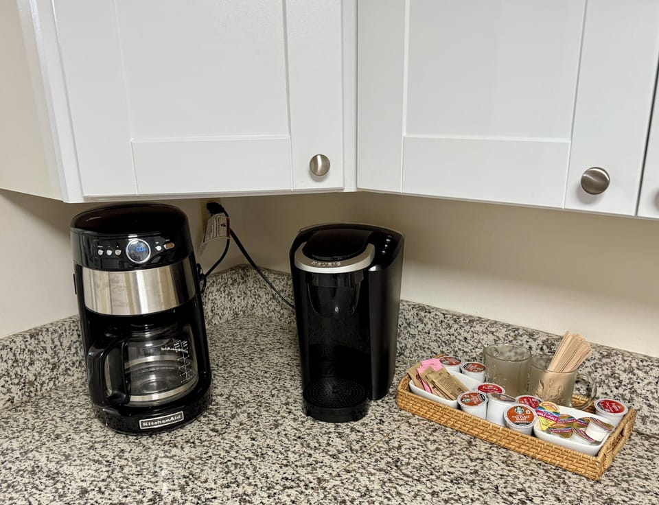 Pot and K-Cup coffee makers for your morning!