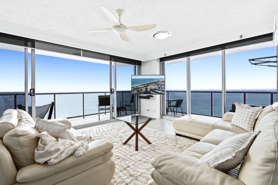 Experience luxury living while lounging around this elegant living room