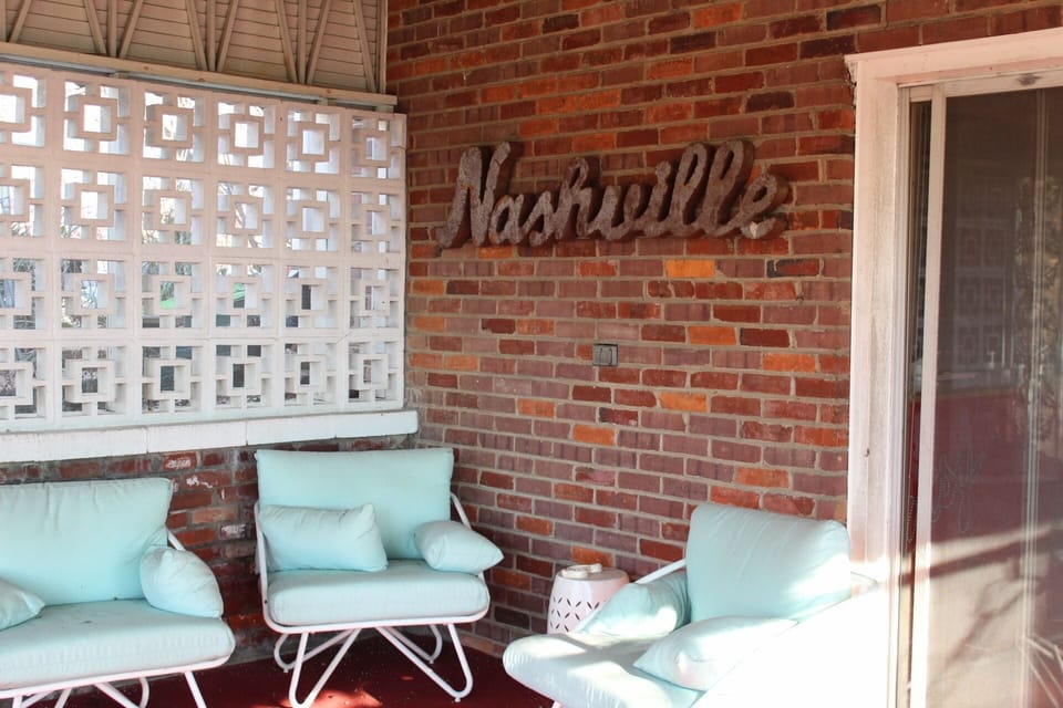 Covered Back Patio with Ample Seating