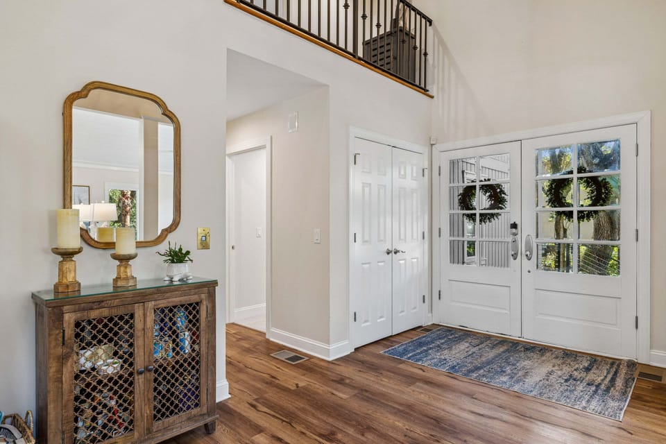 Elegant entryway of this beautiful home