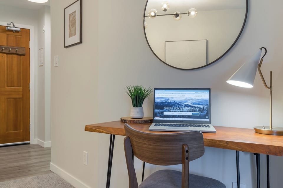 Dedicated workspace with high-speed wifi - perfect for our guests on a work and play visit!