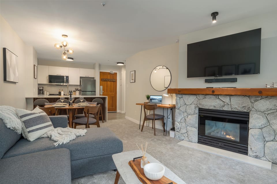 Open concept living with plenty of living space - share a home cooked meal, then relax on the couch with your favourite movie.
