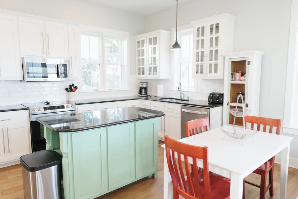 Ample countertop space.