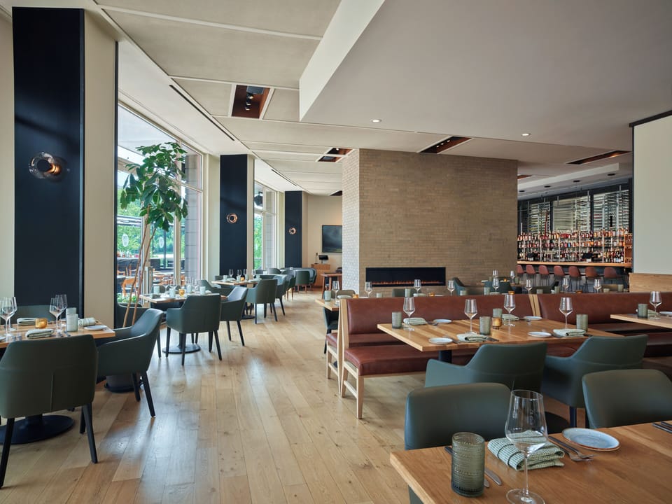 Communal dining area.
