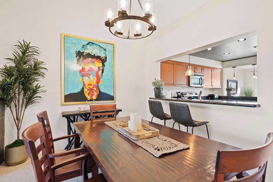 Dining table with seating for 6