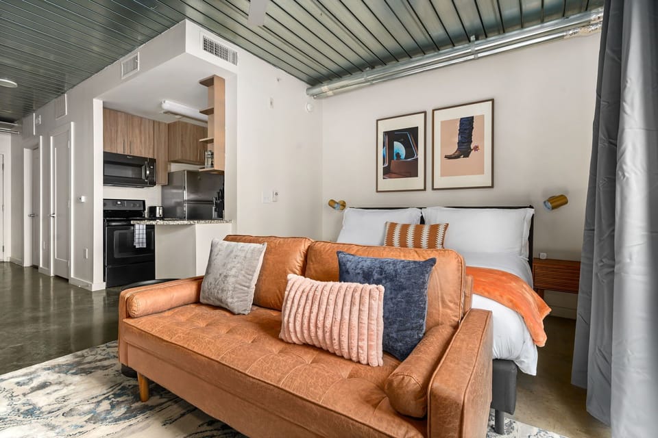 Cozy up in this inviting living space with a smart TV for entertainment.