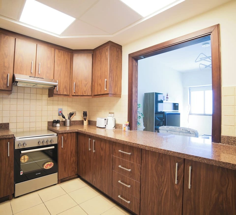 Our spacious kitchen have enough space for several people cooking at the same time. 
If you enjoy preparing meals, the kitchen is equipped with all the necessary appliances for your carefree stay.