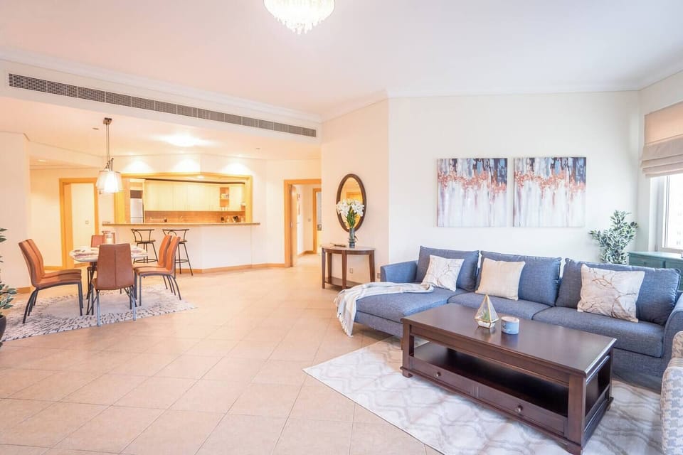 Open concept expansive living area with elegant design and high standard, furnishing features all the comforts for your relaxing stay.