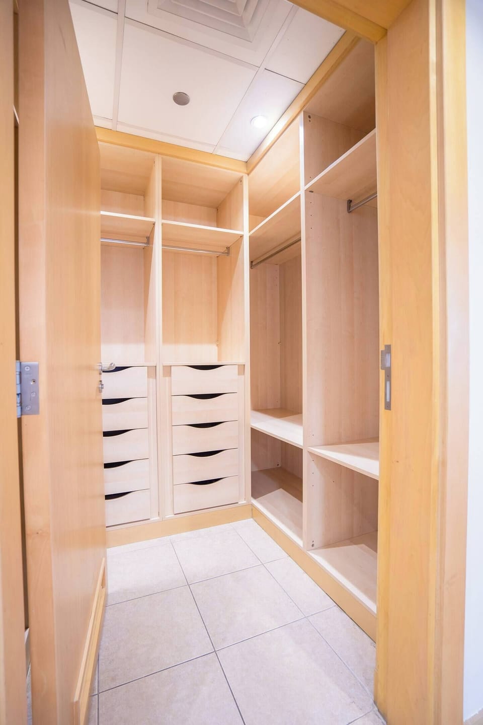 Master bedroom. The spacious walk-in closet where you can store all your things! There is for sure space for everything :)
