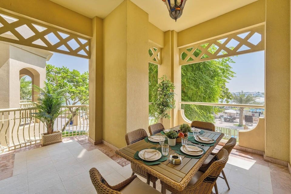 Enjoy unforgettable moments on the spacious balcony dining area with seating for six, overlooking stunning garden and sea views—an ideal setting for relaxing meals and memorable gatherings.