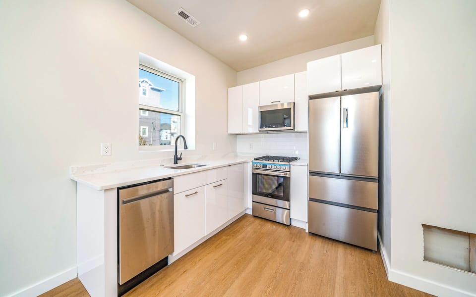 Modern kitchen with sleek appliances