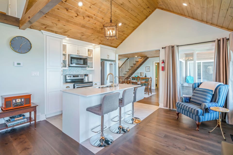 Updated kitchen with center island