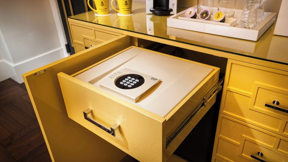 Store valuables confidently with an easy in-room safe.