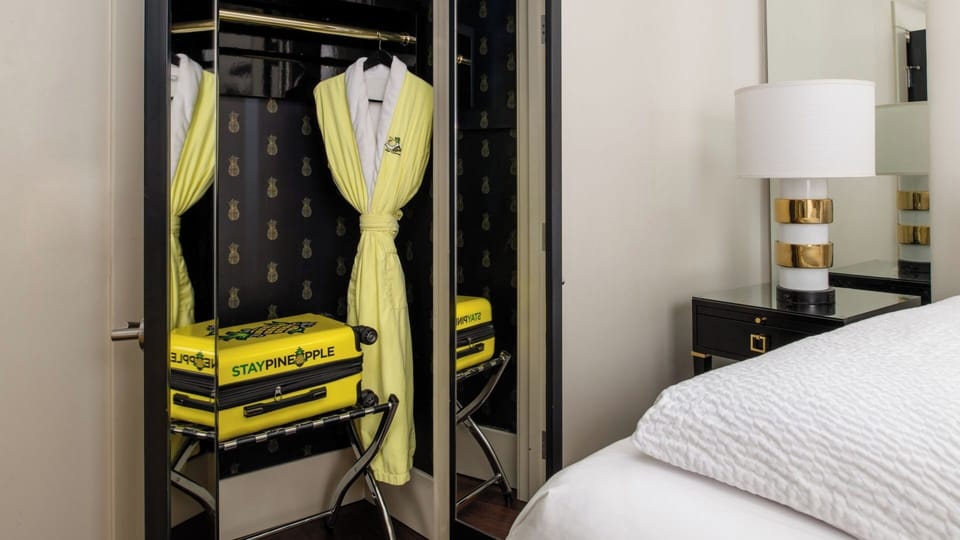 Slip into cozy robes and unpack with ease.