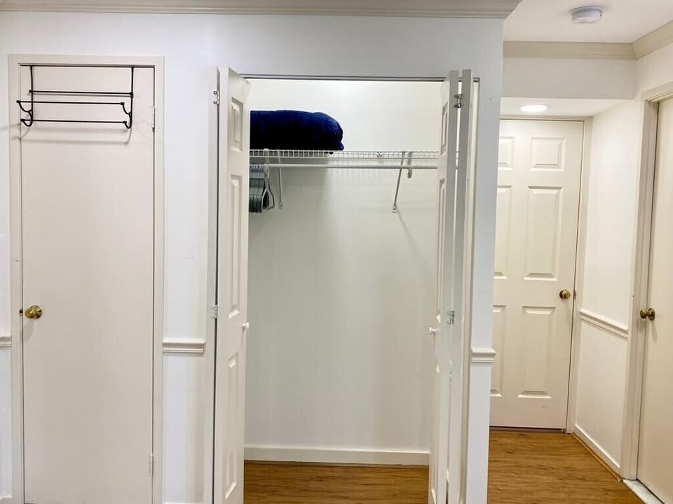 plenty of closet space. one closet and one walk it storage