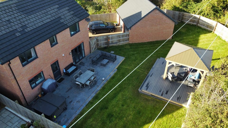 Back Garden with Hot tub and Gazebo