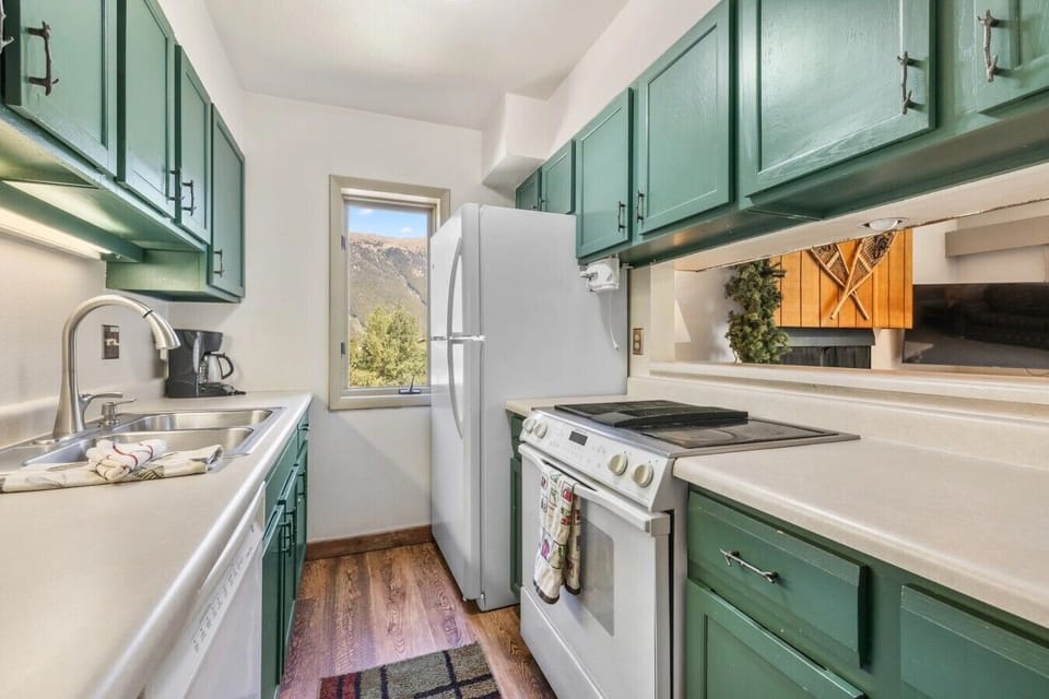 KItchen with a view of SKY shoots
