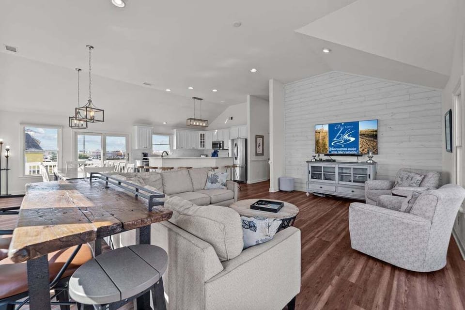 Top-Level Living Room with Deck Access