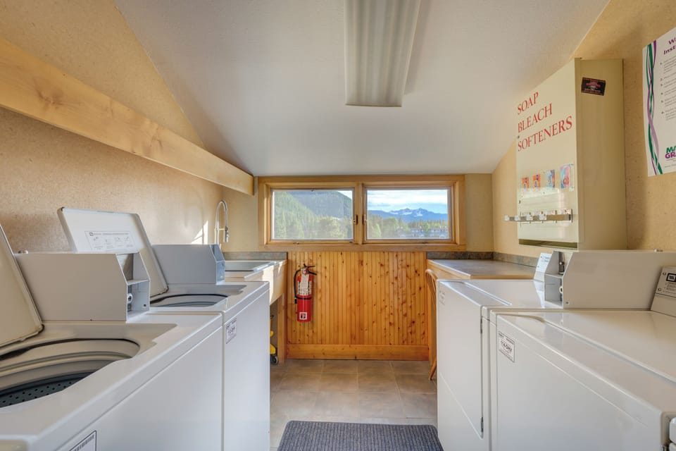 Coin-operated laundry facilities.