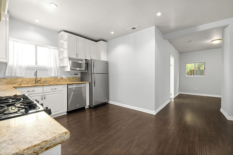 Kitchen into rear house