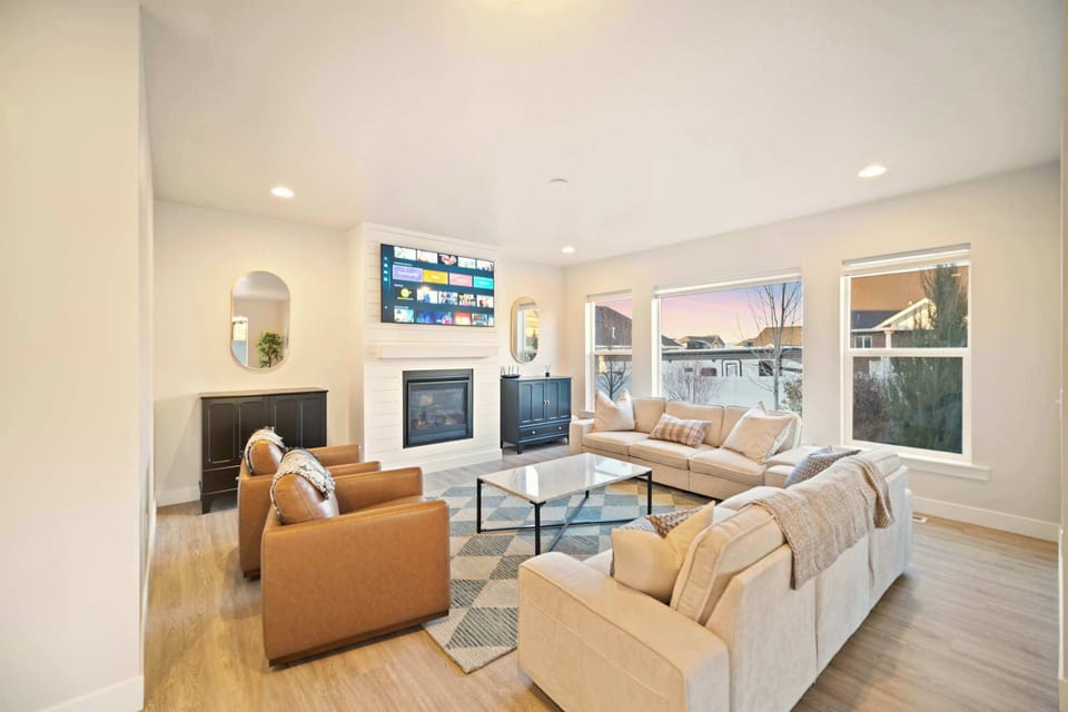 Kickback in the living room with ample seating for all and enjoy your favorite show or movie 
