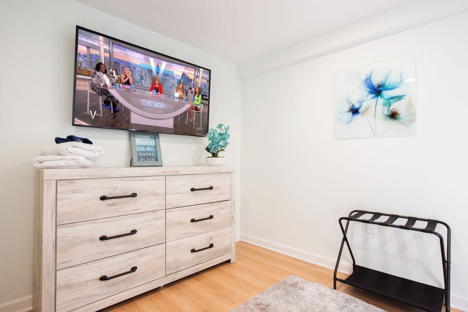 Central AC/Heating and smart TV's in all the bedrooms. Luggage rack 