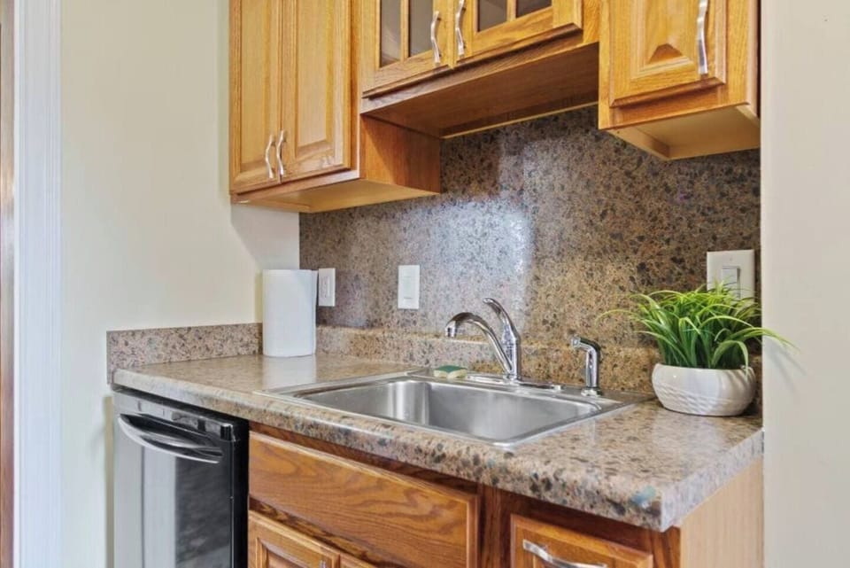 Modern kitchen sink with a sleek design, offering both style and practicality for meal prep and cleanup.