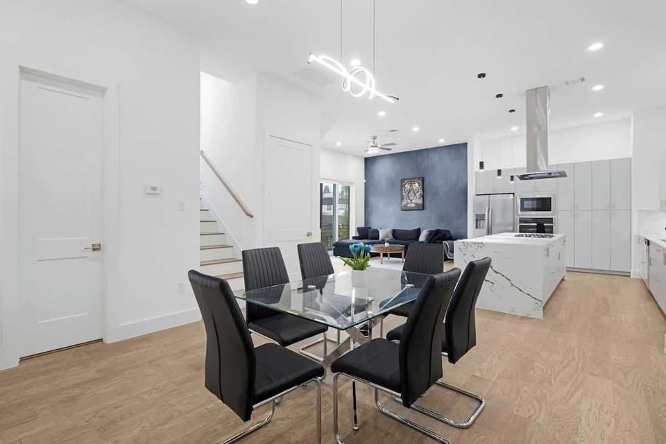 Comfortable seating makes this space ideal for relaxed meals, conversations, or winding down together.