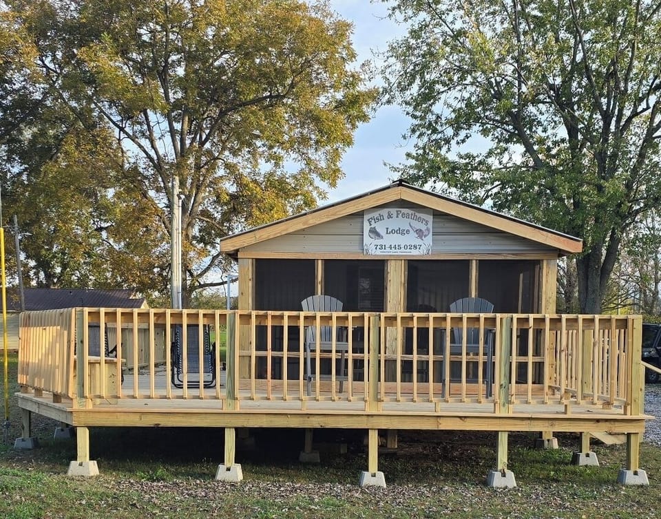 Wrap around deck directly across the street with a beautiful view of the lake!