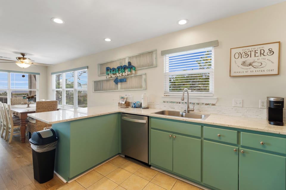 Fully stocked kitchen