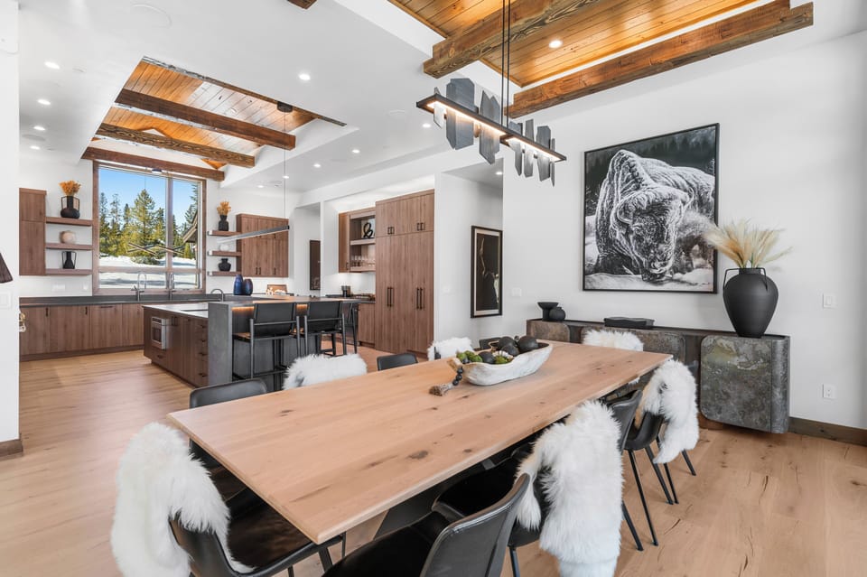 Dining Room flows into the kitchen.  