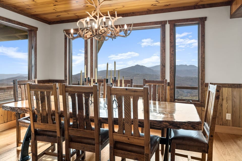 Formal Dining Room with Mountain Views