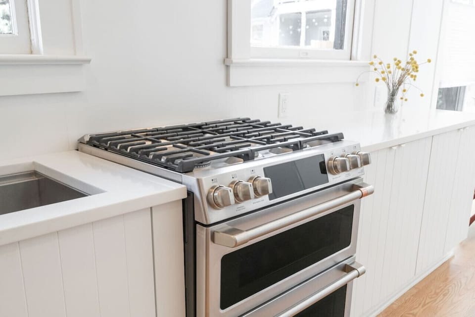 Newly added chef`s stove/oven.