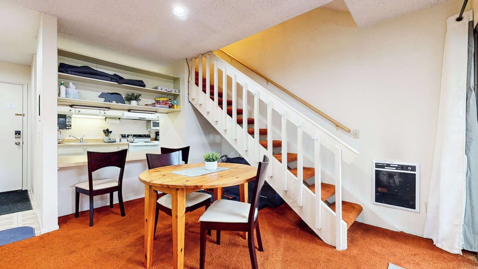 Dining table with seating for 2
