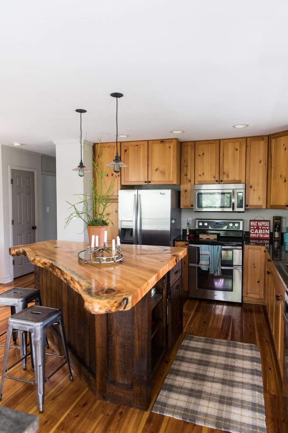 Open kitchen with plenty of room to cook and hang out with friends and family