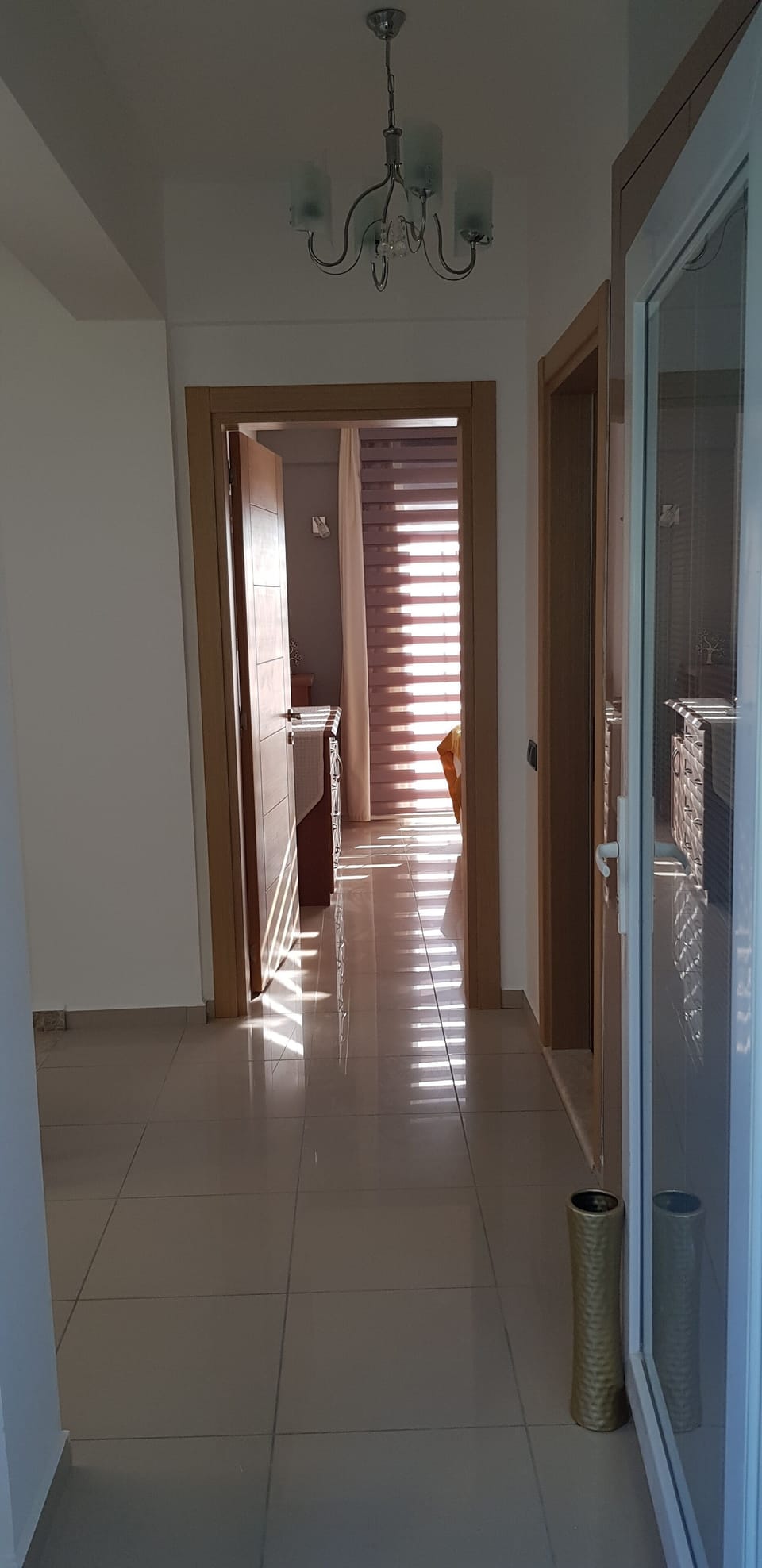 view of bedroom from front door