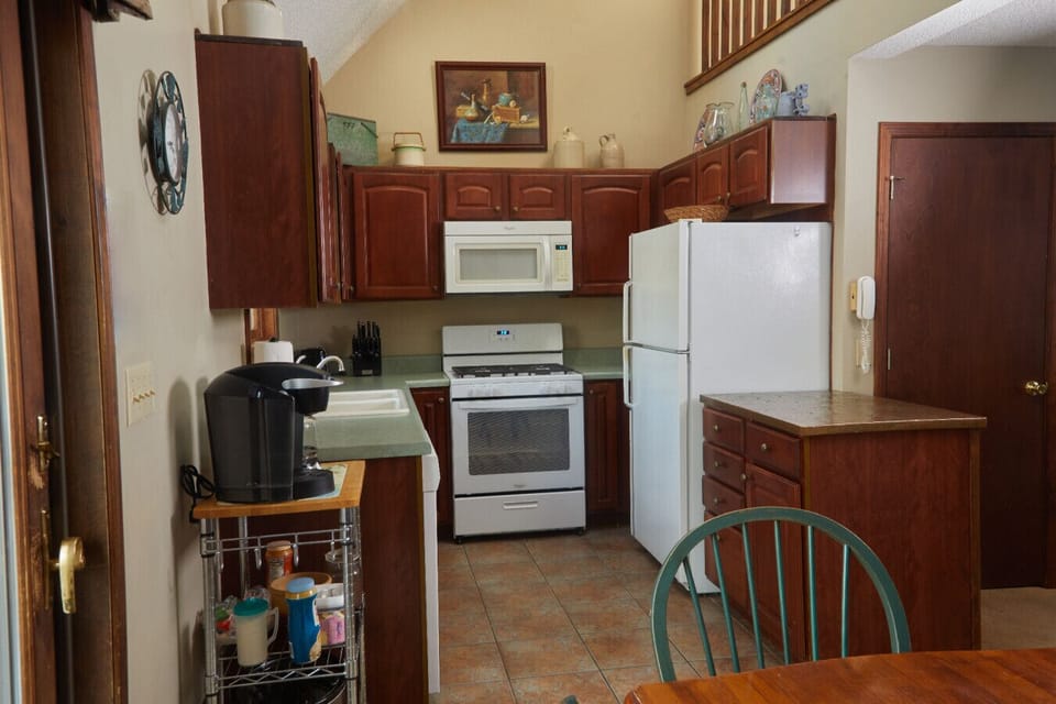 Kitchen view from dining room table