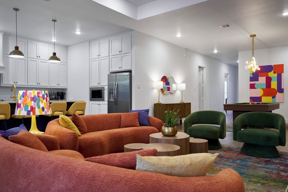 Another living view — space to gather after stadium events.