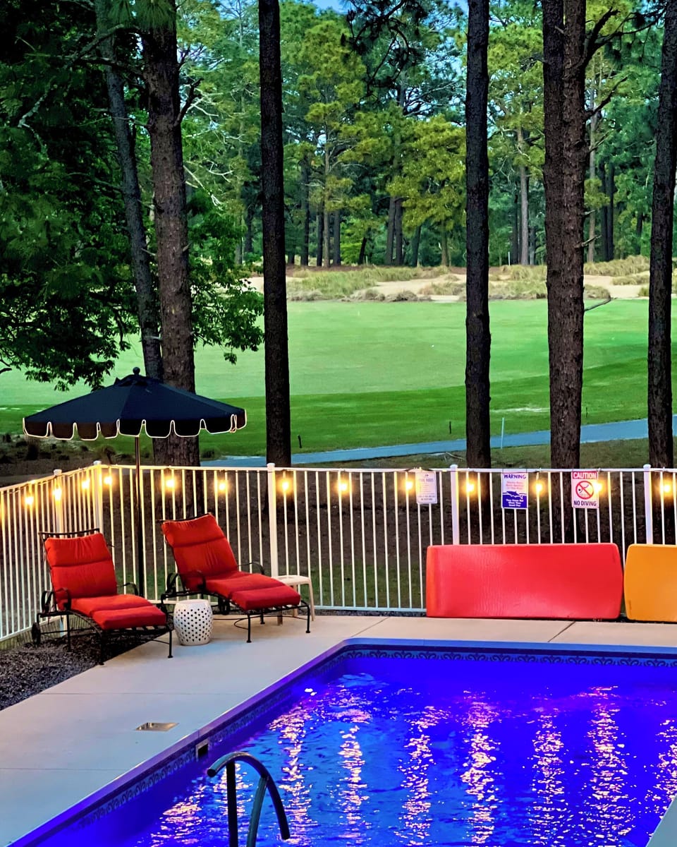 Private saltwater pool overlooking the golf course