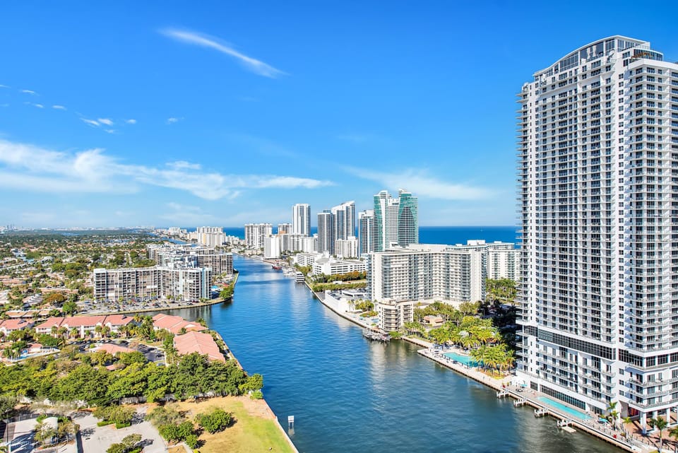 Over View Of Water And Surrounding Buildings