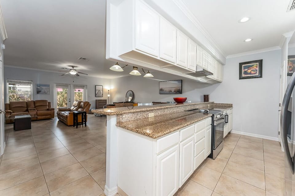 The kitchen has everything you need to whip up your family favorite eats! The breakfast bar is a bonus!