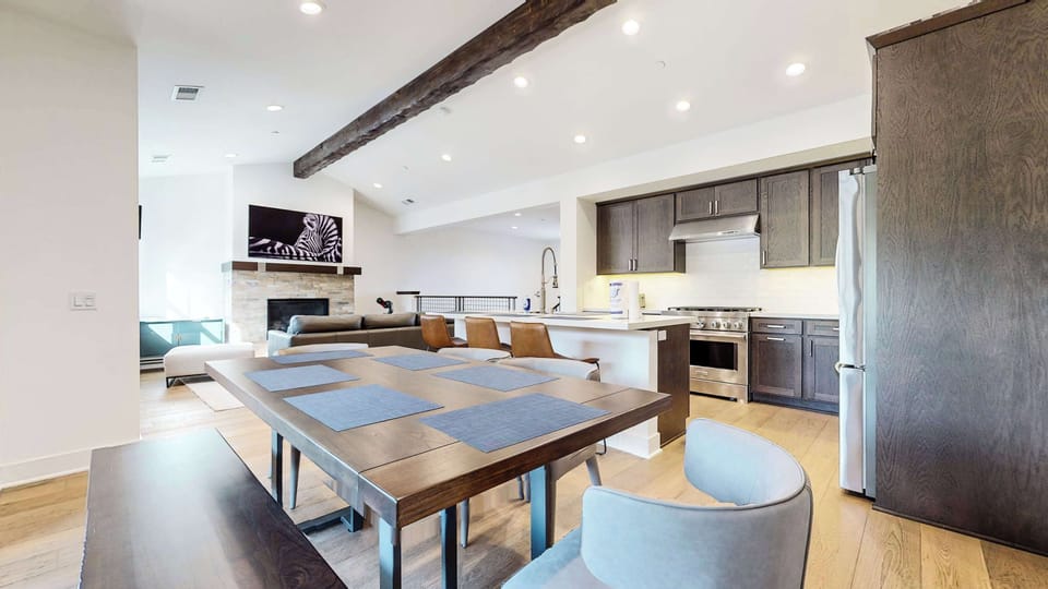 Dining table with seating for 6
