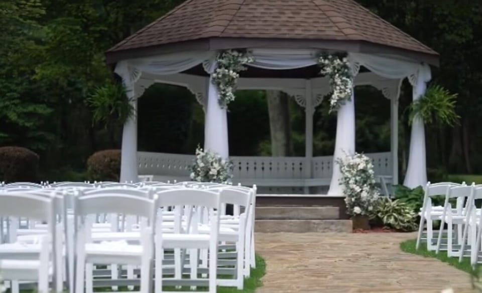 Outdoor banquet area
