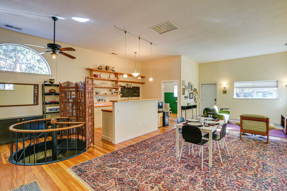 Chico Vacation Rental | 1BR | 1BA | 1,280 Sq Ft | Steps Required