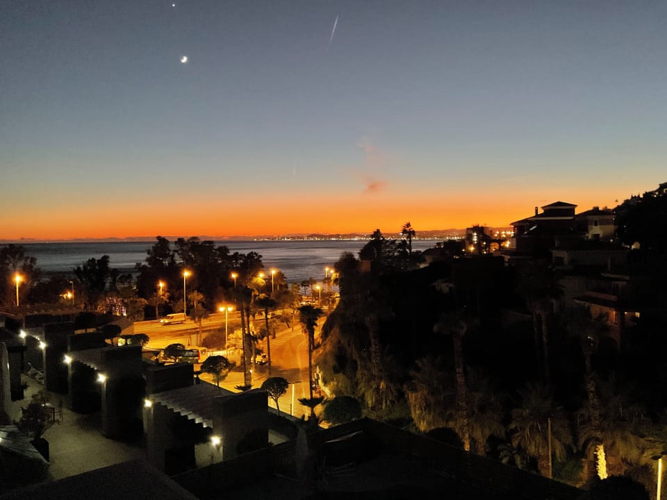 Sunset view from balcony 