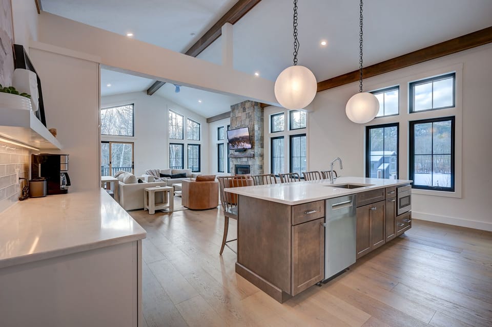 Oversized kitchen island with plenty of seating!
