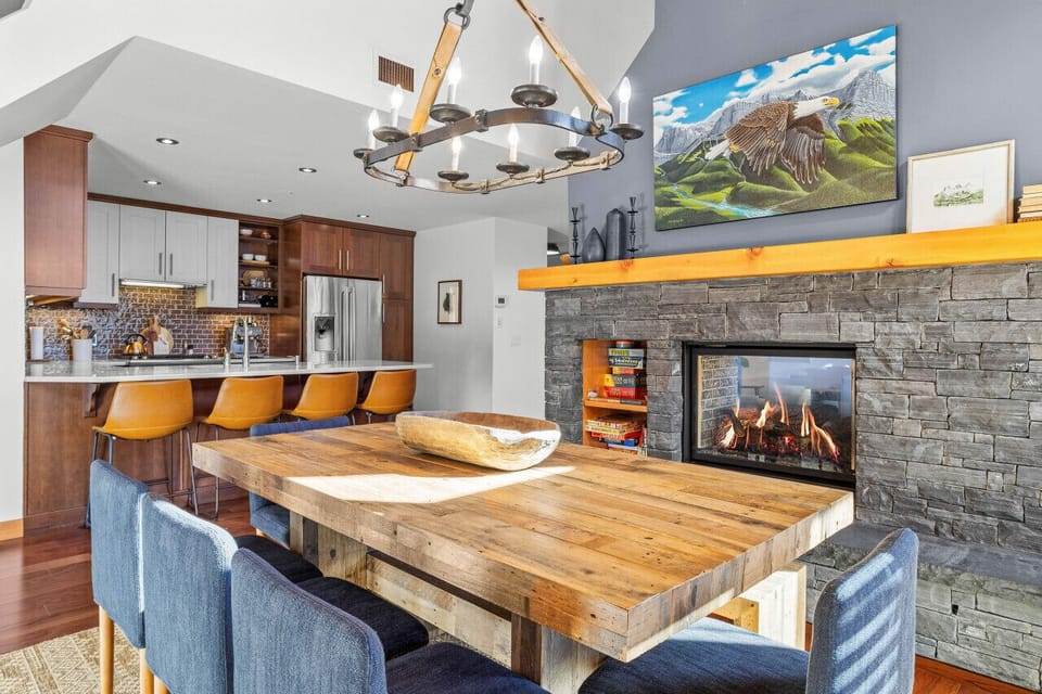 Dine in style at the generous sized dining table for 8 guests